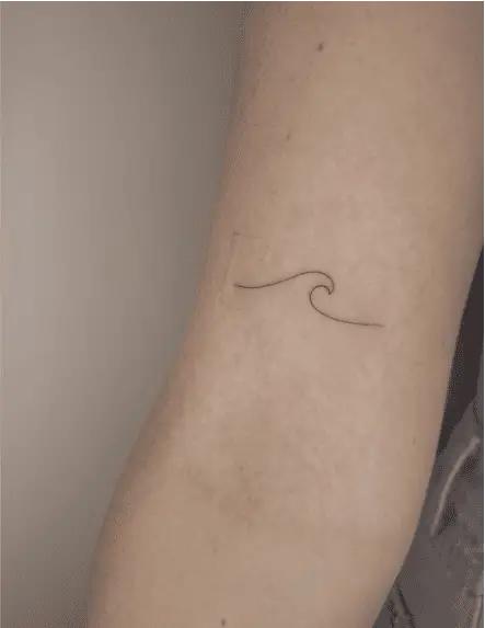 Simple Wave Arm Tattoo