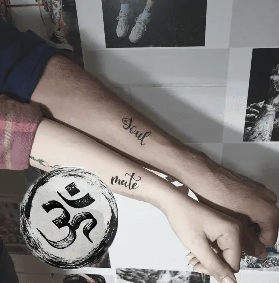 Calligraphy Font Style Soulmate Tattoo 