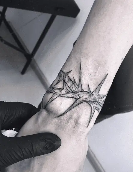 Thorn Branch as a Bracelet Tattoo