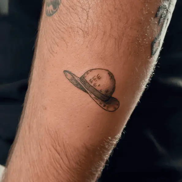 Tiny Little Straw Hat Tattoo