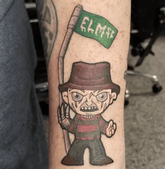 Small Fun Little Freddy Krueger Tattoo Piece