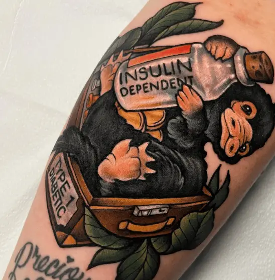 Niffler Insulin Tattoo