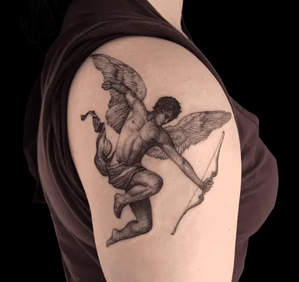 Eros Cupid Arm Tattoo