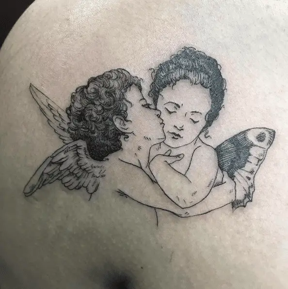 Kissing Cupid and Psyche Tattoo