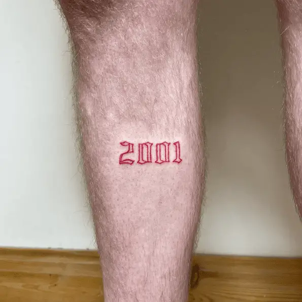 Redd Ink 2001 Outline Leg Tattoo