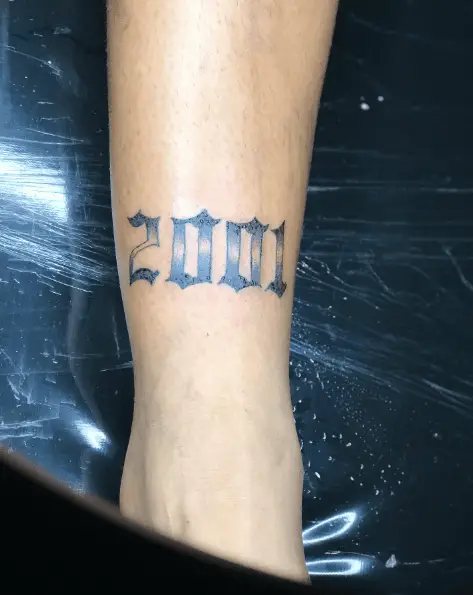 Double Colored 2001 Tattoo