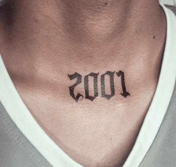 2001 Neck Tattoo Piece
