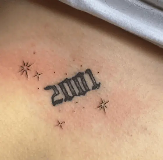 2001 Year Tattoo with Sparks