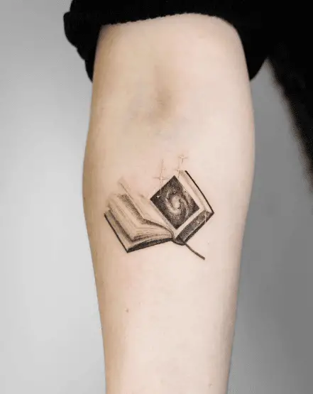 Magical Book Forearm Tattoo