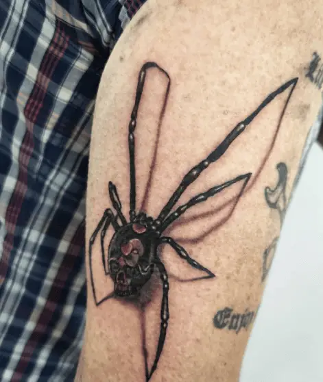 Black Widow Spider Tricep Tattoo