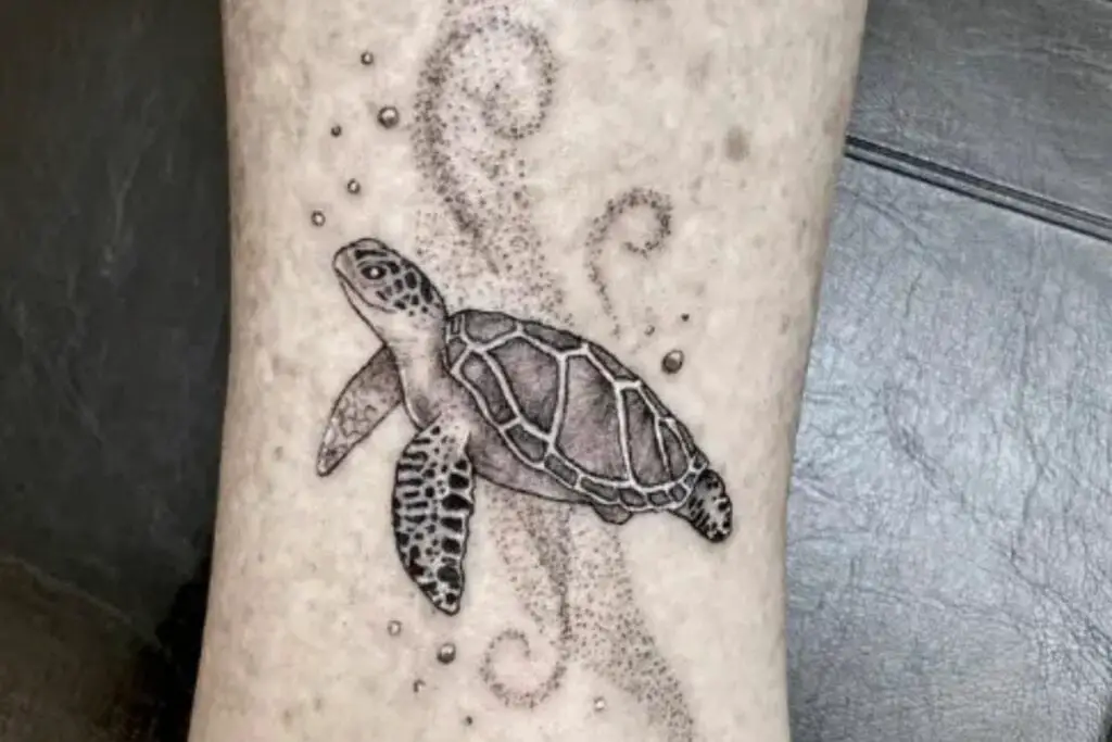 travel turtle tattoo