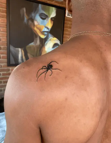 Small Tarantulas Spider Shoulder Tattoo