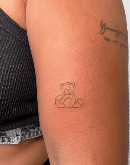 Tiny Teddy Bear Arm Tattoo