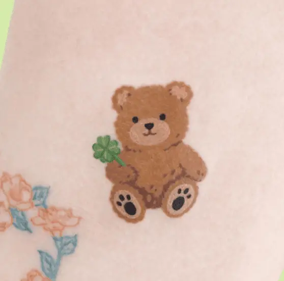 Brown Teddy with Green Flower Tattoo