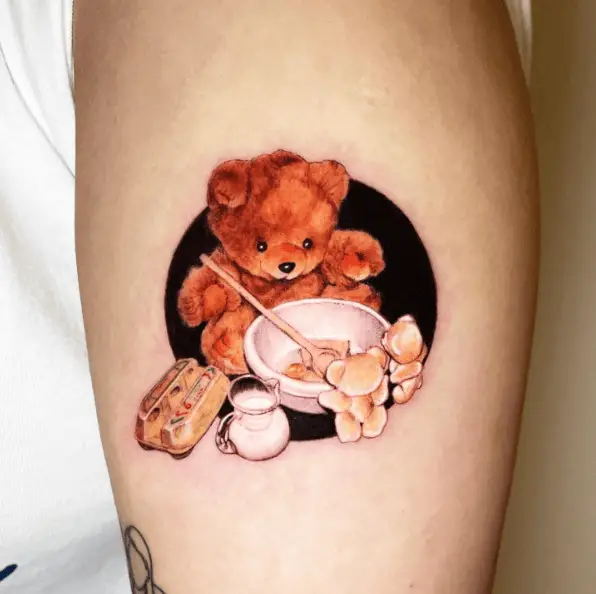 Bear’s Cooking Class Arm Tattoo