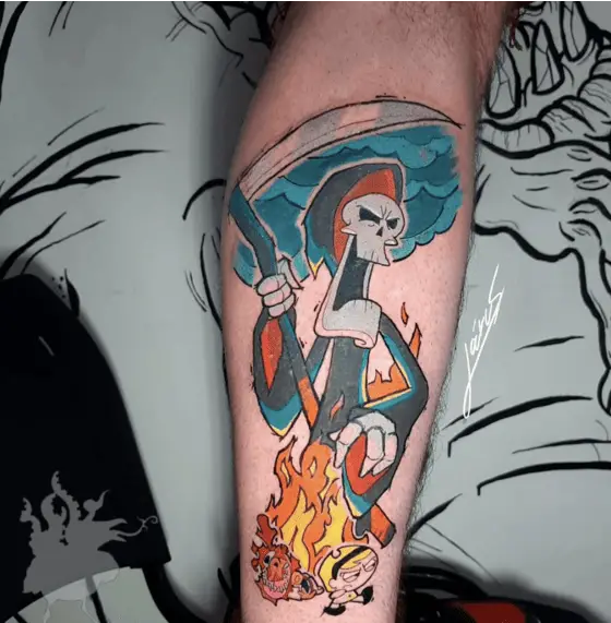 The Grim Adventures of Billy and Mandy Colored Tattoo