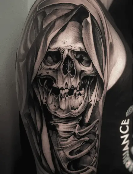 Grim Reaper Skull Tattoo