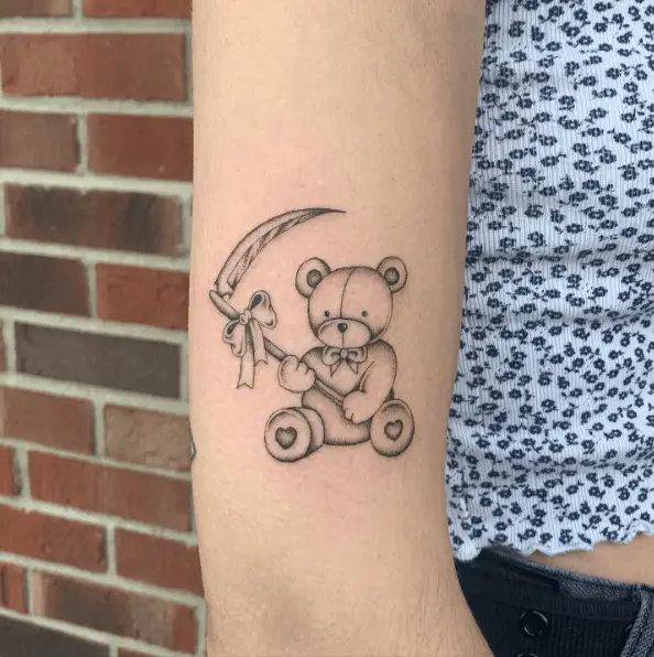 Killer Teddy Arm Tattoo