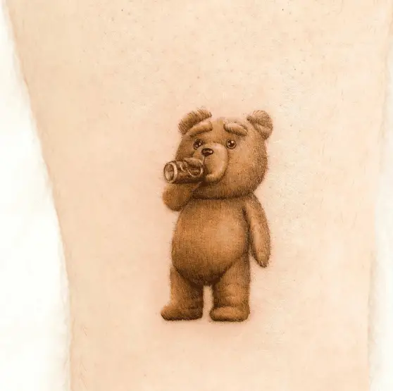 Ted the Brown Teddy Tattoo