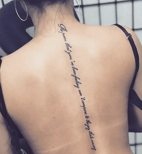Spinal Long Quote Tattoo