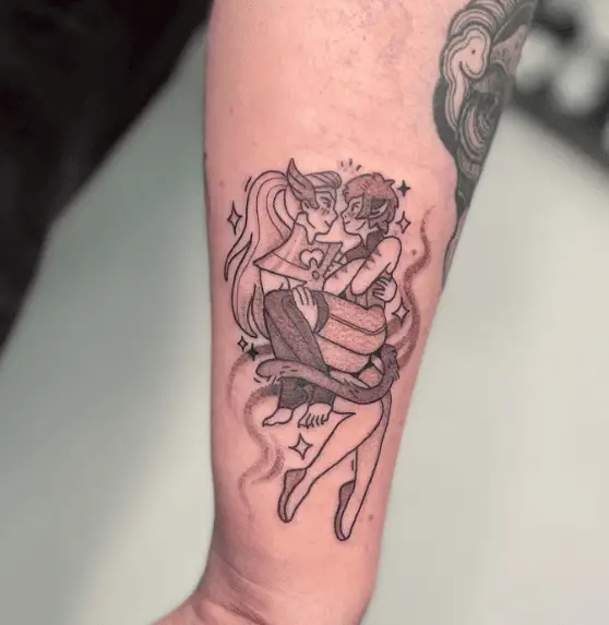 She-Ra and Catra with Sparks Tattoo
