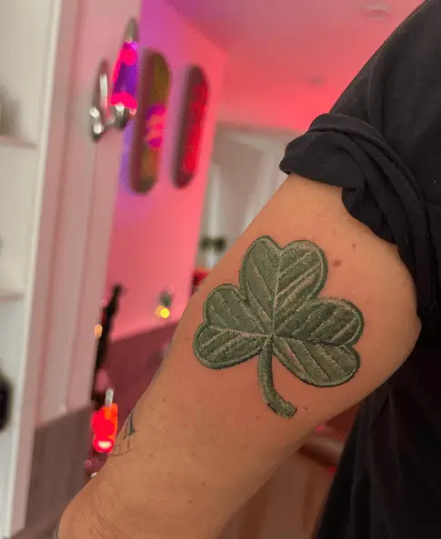 Colourful Shamrock Embroidery Patch Tattoo