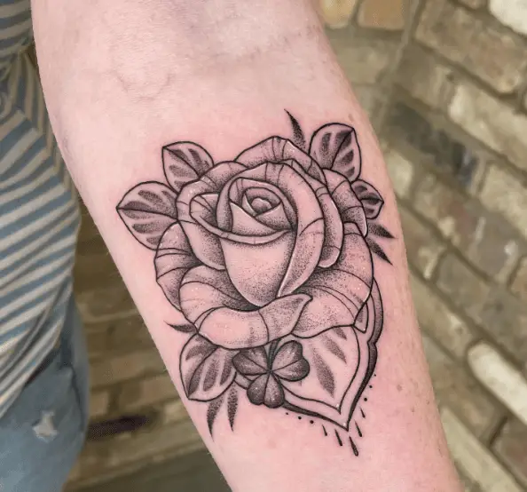 Rose and Shamrock Tattoo