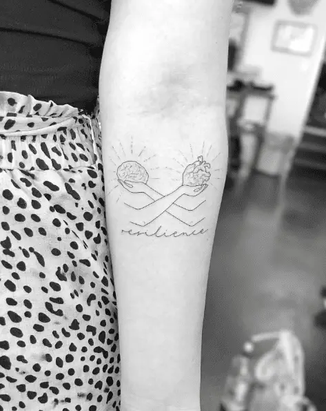 Brain and Heart Resilience Tattoo